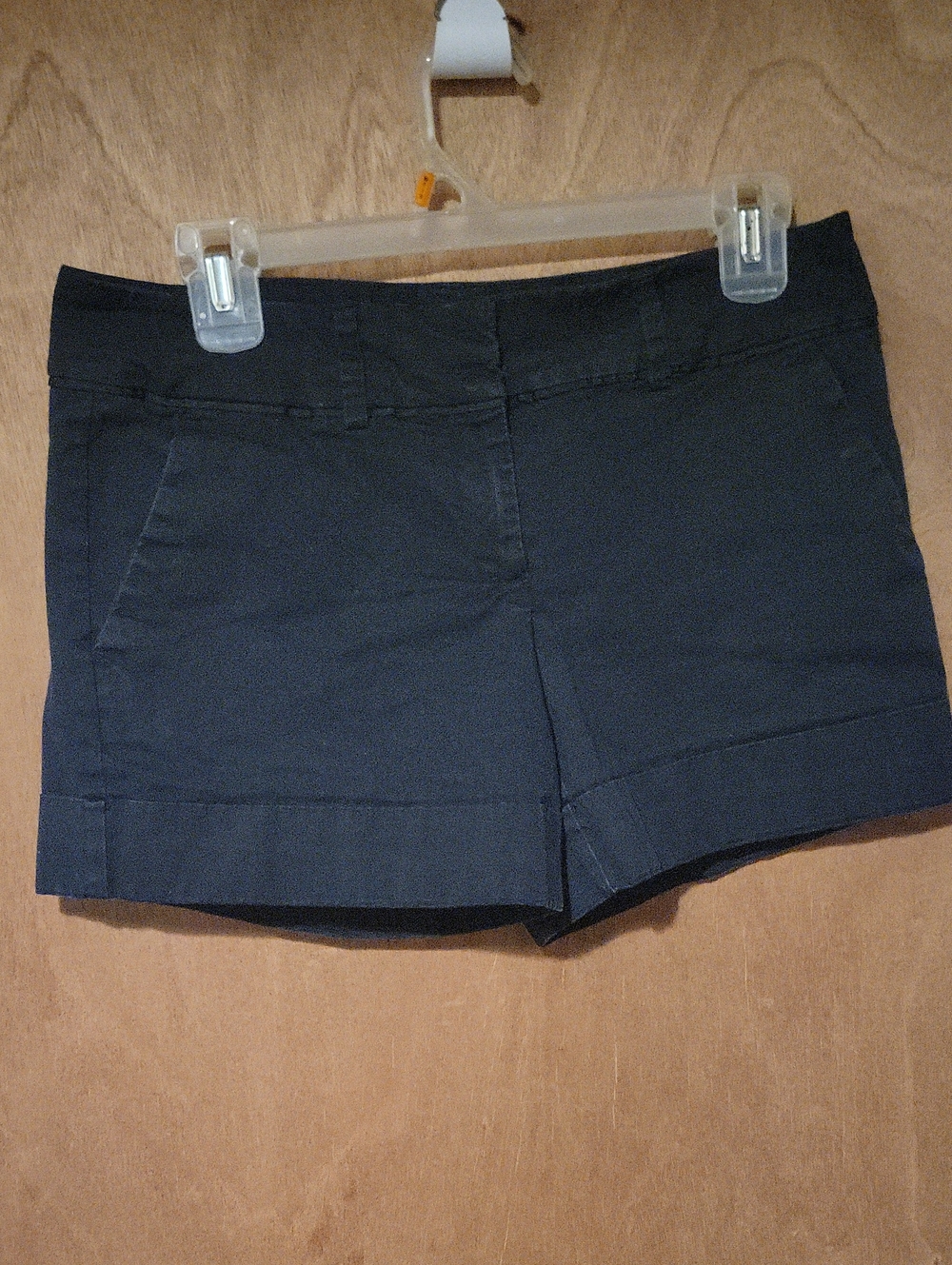 New York & Company Black Tailored Cotton Shorts
